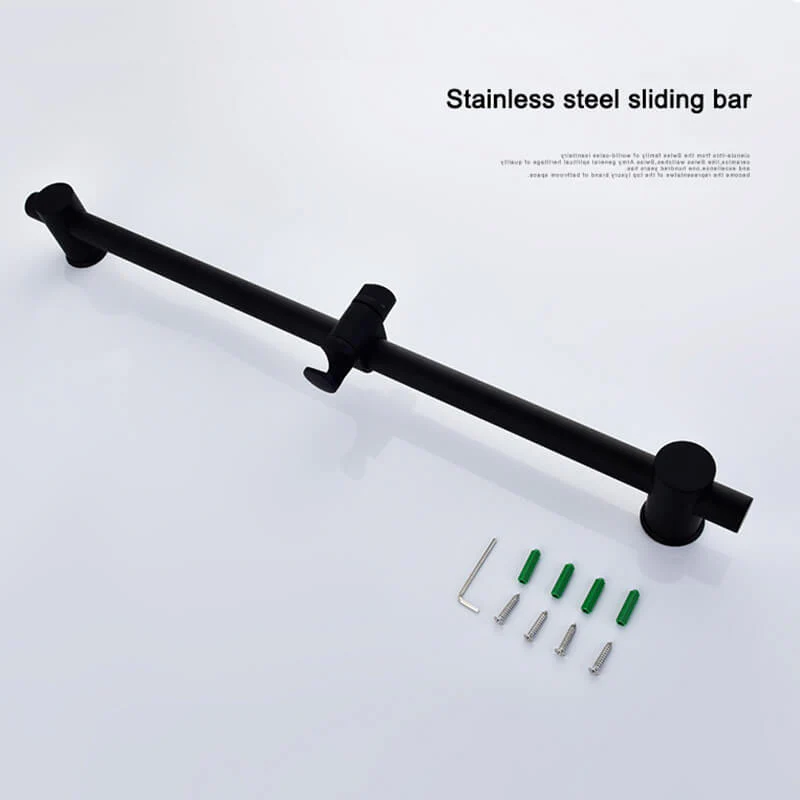 Shower Slide Bar with Handheld Shower Adjustable 304 Stainless Steel Shower Rail Set - Image 13