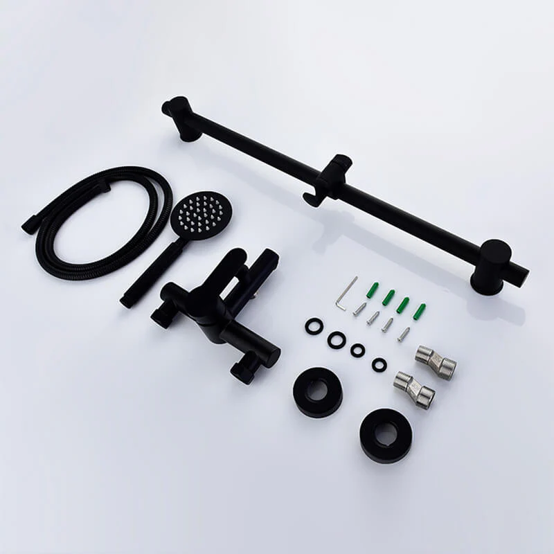 Shower Slide Bar with Handheld Shower Adjustable 304 Stainless Steel Shower Rail Set - Image 16