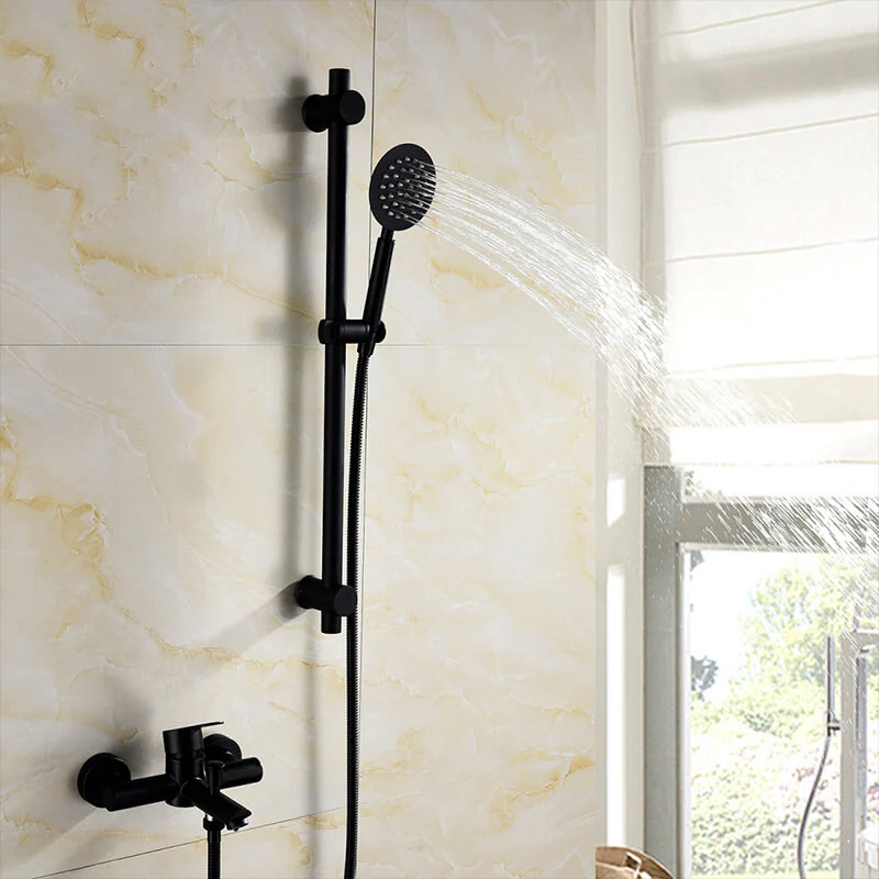 Shower Slide Bar with Handheld Shower Adjustable 304 Stainless Steel Shower Rail Set - Image 6