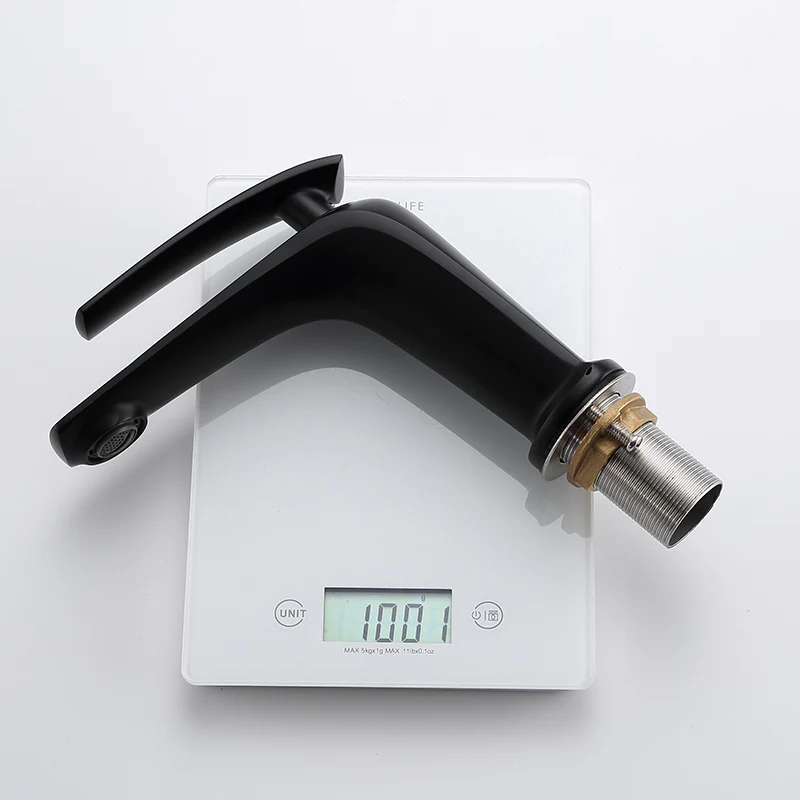 Single Handle Bathroom Faucet Lavatory Sink Faucets One Hole Faucet in Solid Brass - Image 11