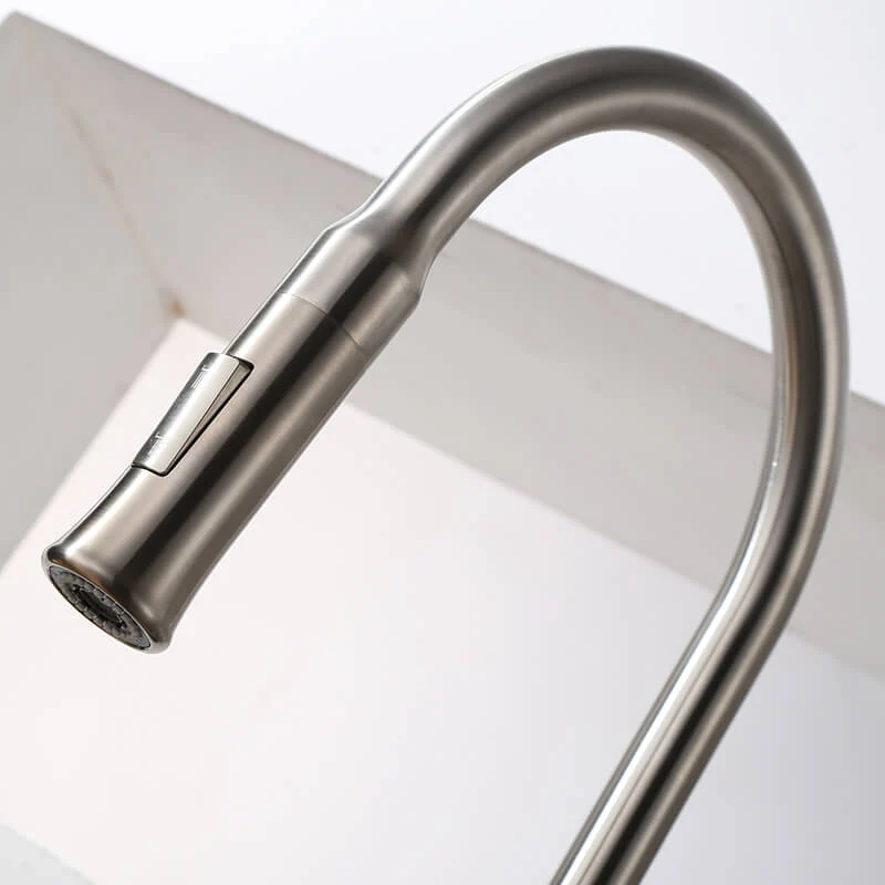 Single Handle Kitchen Faucet | Stainless Steel Pull Down Kitchen Sink Faucet | Spray Kitchen Faucet With Flexible Hose - Image 5