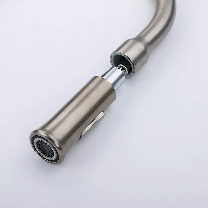 Single Handle Kitchen Faucet | Stainless Steel Pull Down Kitchen Sink Faucet | Spray Kitchen Faucet With Flexible Hose - Image 7