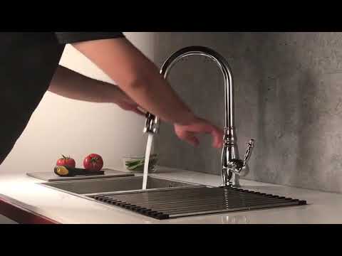 Brass Single Handle Pull Out Kitchen Faucet Multi-Function Sprayer Head 360 Degree Swivel Kitchen Sink Faucet - Image 15