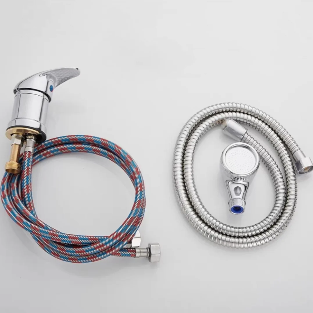 Spa Beauty Salon Shampoo Bowl Sink Hair Salon Bath Accessories Bathroom Hot Cold Faucet Spray Hose Replacement Set - Image 10