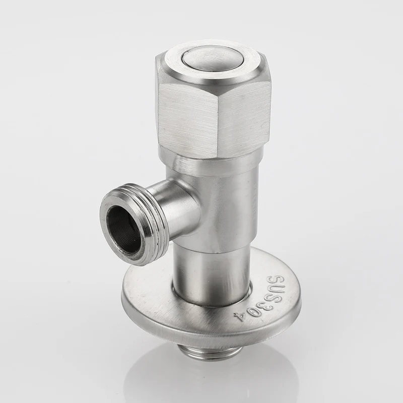 Stainless Steel Angle Valve G1/2 Thread Triangle Valve Hot and Cold Water Valve Bathroom Connector for Toilet Basin Water Heater - Image 10