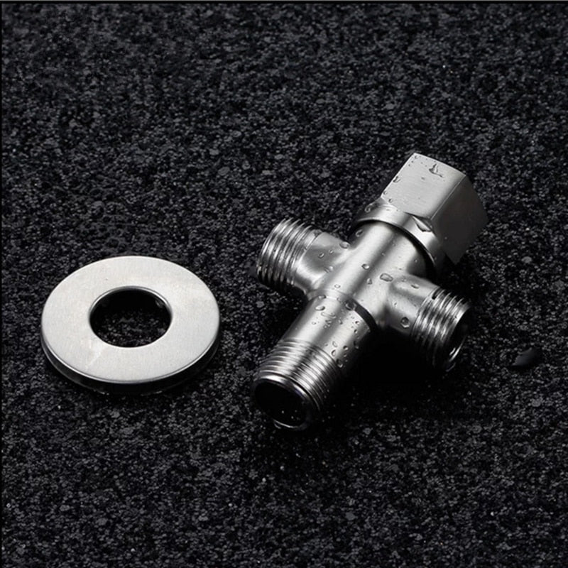Stainless Steel Angle Valve G1/2 Thread Triangle Valve Hot and Cold Water Valve Bathroom Connector for Toilet Basin Water Heater - Image 8