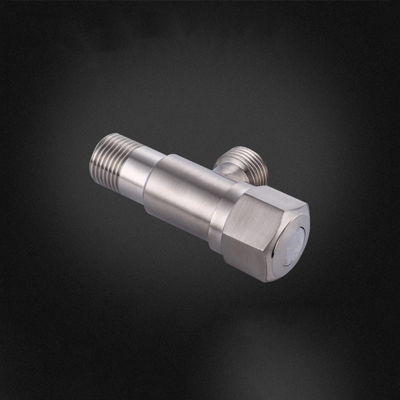 Stainless Steel Angle Valve G1/2 Thread Triangle Valve Hot and Cold Water Valve Bathroom Connector for Toilet Basin Water Heater - Image 4