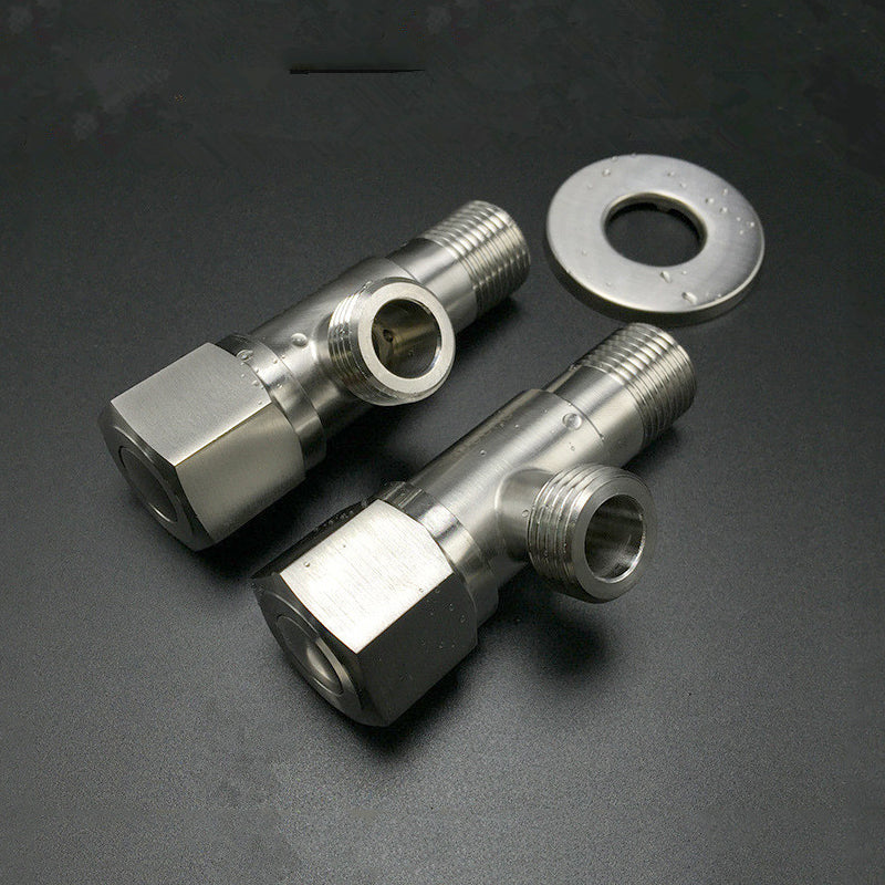 Stainless Steel Angle Valve G1/2 Thread Triangle Valve Hot and Cold Water Valve Bathroom Connector for Toilet Basin Water Heater - Image 7