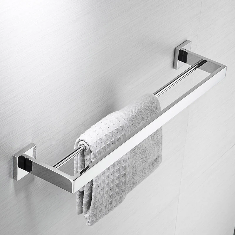 Stainless Steel Bathroom Hardware Set Mirror Chrome Polished Towel Rack Toilet Paper Holder Towel Bar Hook Bathroom Accessories - Image 10