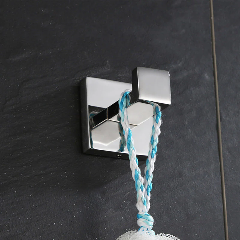 Stainless Steel Bathroom Hardware Set Mirror Chrome Polished Towel Rack Toilet Paper Holder Towel Bar Hook Bathroom Accessories - Image 11