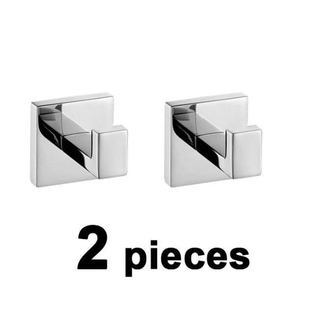 Stainless Steel Bathroom Hardware Set Mirror Chrome Polished Towel Rack Toilet Paper Holder Towel Bar Hook Bathroom Accessories - Image 24