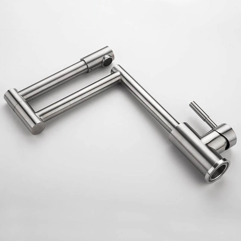 Stainless Steel Kitchen Faucet Lead-free Folding Mixer 360 Degree Swivel Single Handle Kitchen Sink Taps - Image 2
