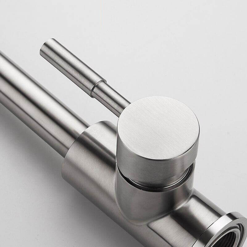 Stainless Steel Kitchen Faucet Lead-free Folding Mixer 360 Degree Swivel Single Handle Kitchen Sink Taps - Image 3