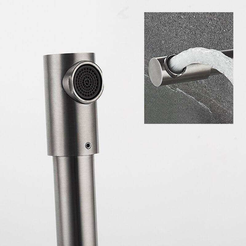 Stainless Steel Kitchen Faucet Lead-free Folding Mixer 360 Degree Swivel Single Handle Kitchen Sink Taps - Image 4