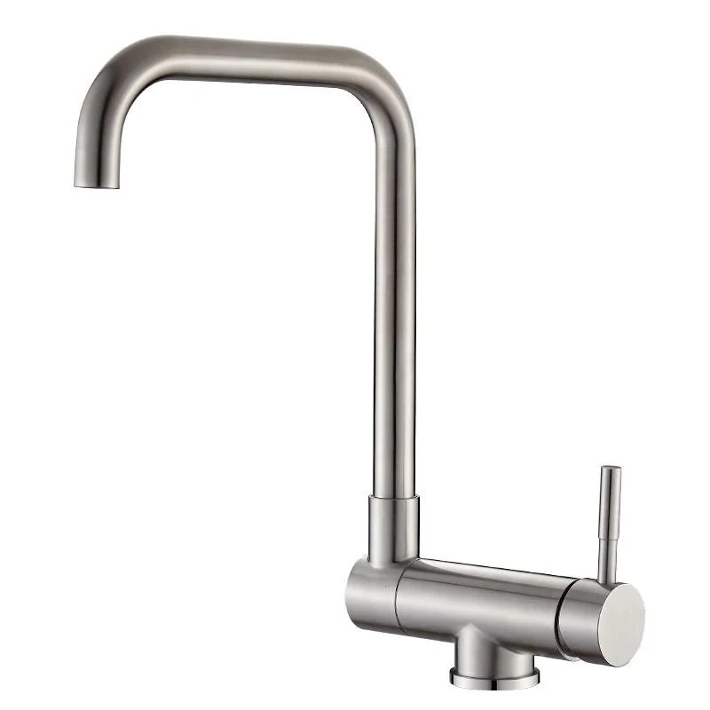 Stainless Steel Kitchen Faucet Lead-free Folding Mixer 360 Degree Swivel Single Handle Nickel Kitchen Sink Taps - Image 9