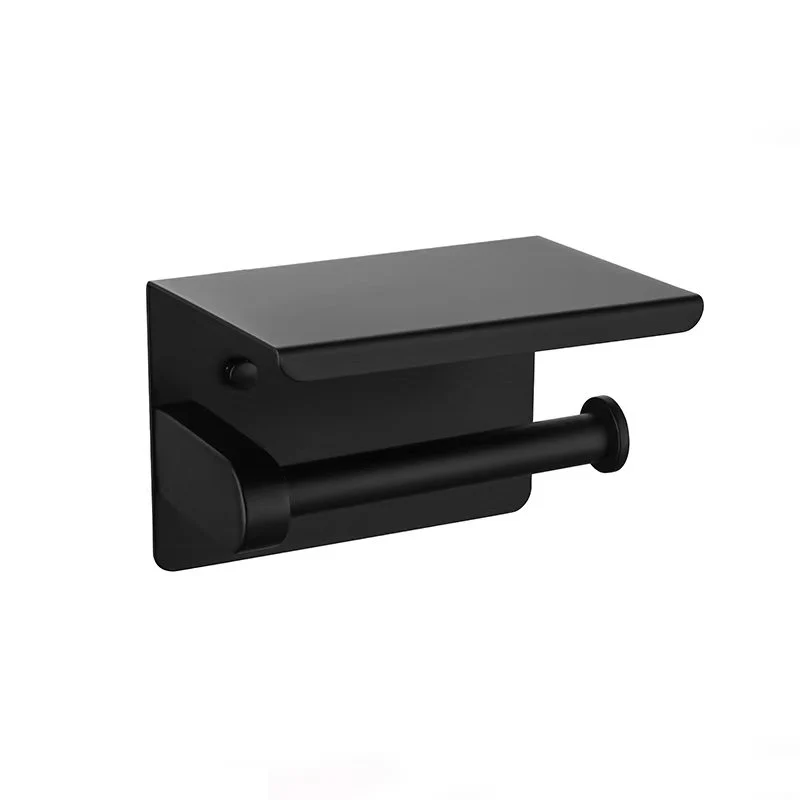 SUS 304 Stainless Steel Toilet Paper Holder with Phone Shelf Bathroom Tissue Holder Toilet Paper Roll Holder - Image 7
