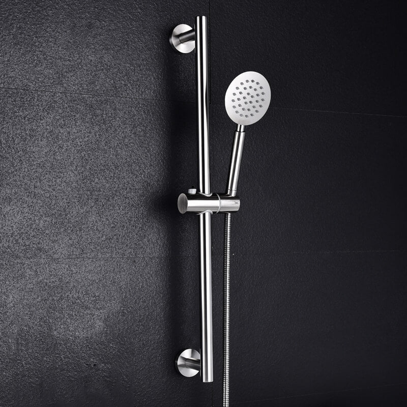 SUS304 Adjustable Shower Slide Bar Handheld Shower Rail Slide Bar Set Wall Mounted Round Style Shower Rail Set - Image 5