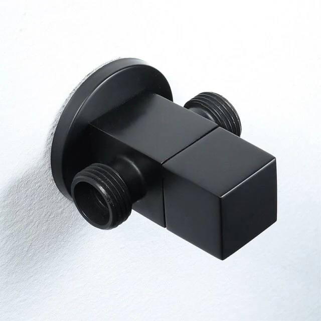 Toilet Angle Valve Water Heater Washing Machine Black Brass Triangle Valve Hot and Cold Water Switch Stop Valve - Image 9