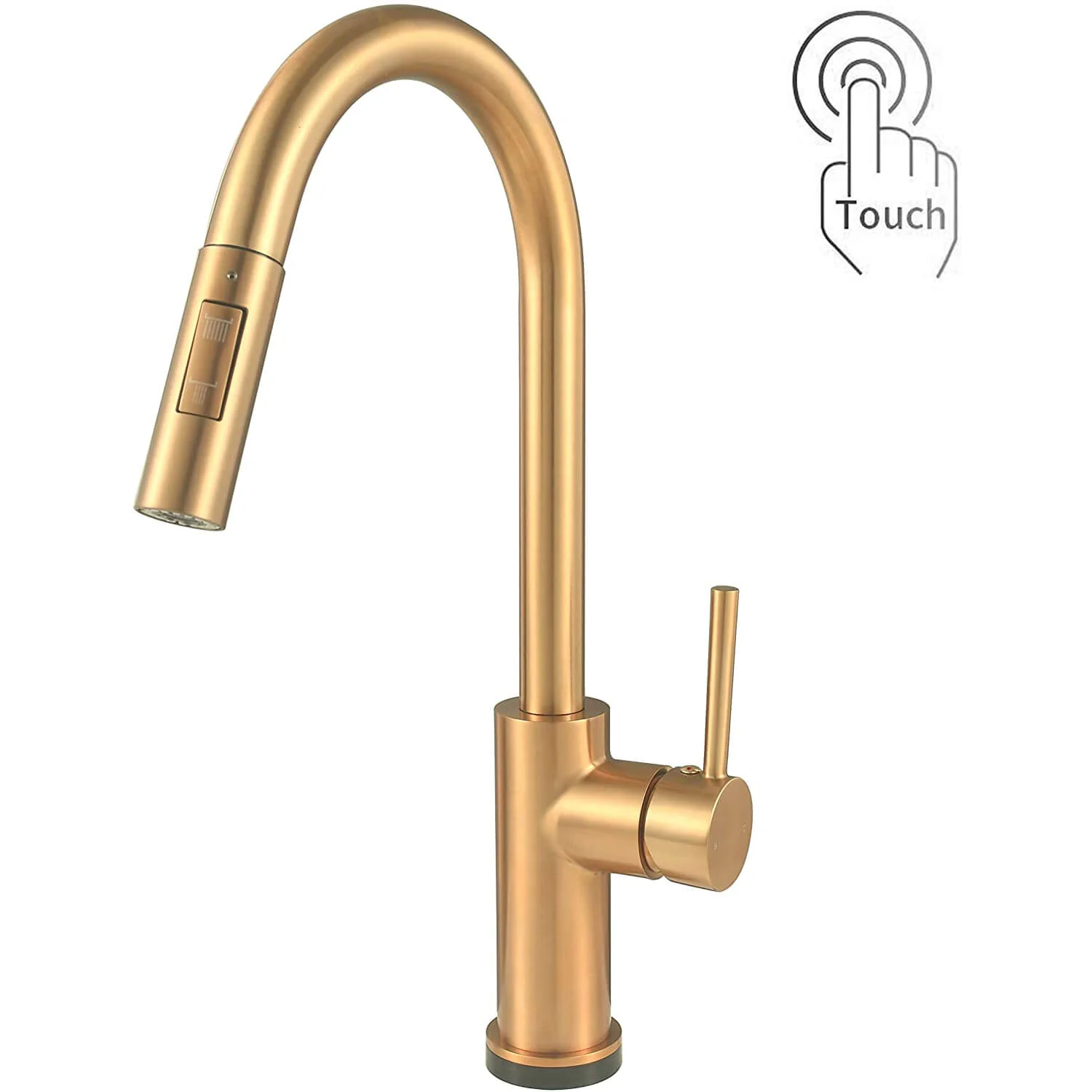 Touch On Kitchen Faucets with Pull Down Sprayer | Single Handle Kitchen Sink Faucet | Stainless Steel Touch Activated Faucet - Image 10