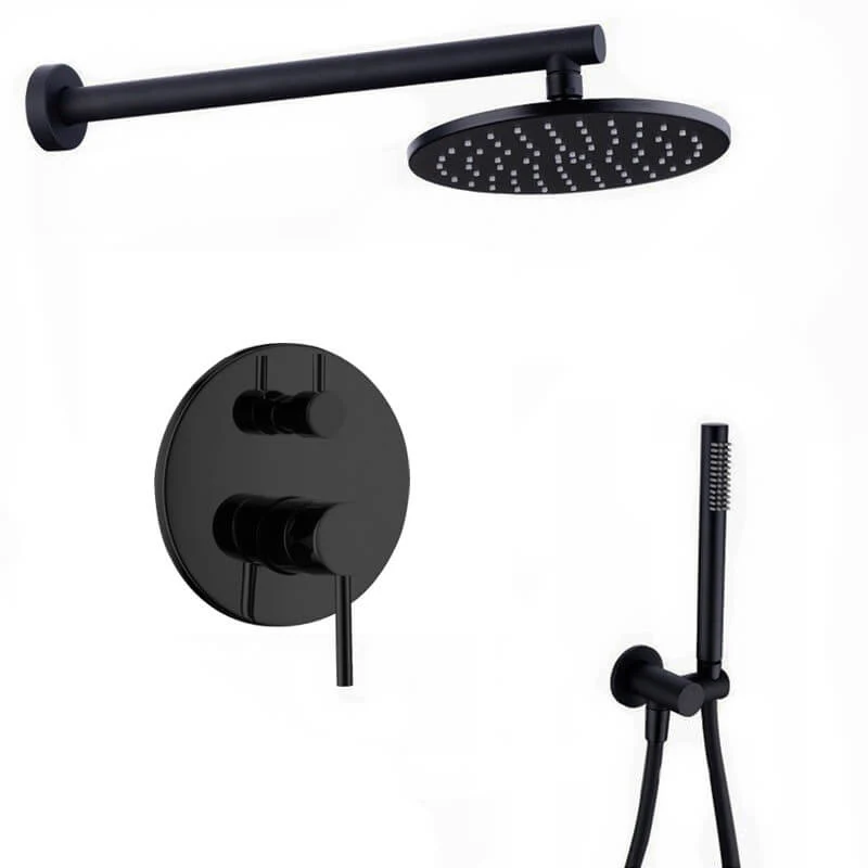 Shower System Shower Faucet Set with 8'' Rain Shower Head and Handheld Shower Head Wall Mounted Shower Combo Set - Image 3