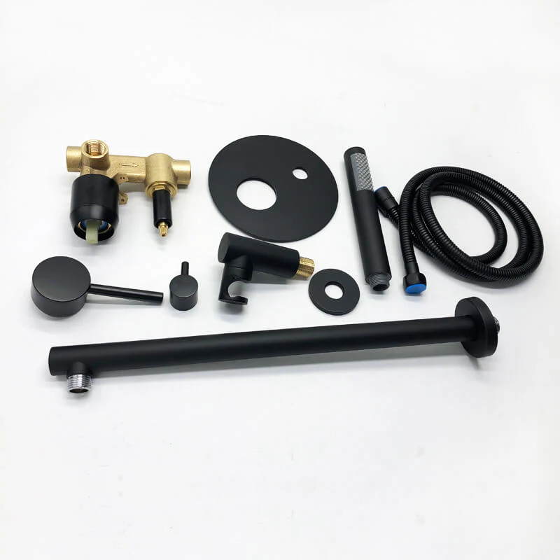 Shower System Shower Faucet Set with 8'' Rain Shower Head and Handheld Shower Head Wall Mounted Shower Combo Set - Image 6